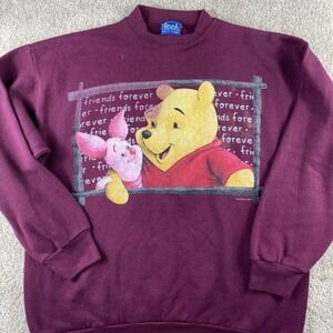 Vintage Winnie The‎ Pooh Sweatshirt L Crewneck Piglet Friends Forever 1990's